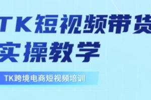张瑞老师·东南亚TikTok短视频带货，TK跨境电商短视频培训教学