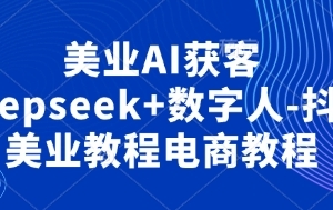 美业AI获客Deepseek+数字人-抖音美业教程电商教程