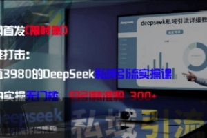 精准打击：价值3980的DeepSeek私域引流实操课，小白实操无门槛，日引精准粉300+【揭秘】