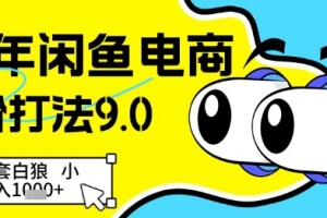 25年闲鱼电商高阶打法9.0，空手套白狼，小白日入几张