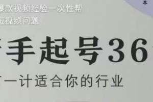 社恐编导小黄新手起号36计2.0，四年行业沉淀，上百条爆款视频经验一次性帮你搞定短视频问题