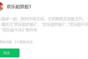 【欢乐姐抓板】超短打板技法圈内体系课件 11文档