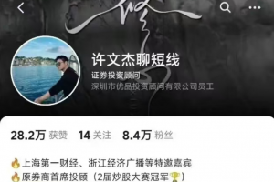 许文杰《短线冠军成长记》许文杰聊短线复盘视频