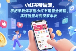 28天小红书特训课，手把手教你掌握小红书运营全流程，实现流量与变现双丰收