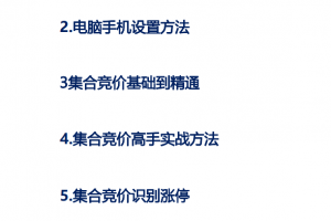 丹姐财经集合竞价技术干货 92页PDF