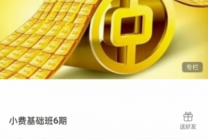 小费基础班缠论课程（第六期）（2024年1-5月）