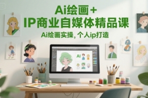 Ai绘画+IP商业自媒体精品课，Ai绘画实操，个人ip打造