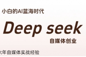 冰冰老师·普通人利用Deepseek自媒体创业，零基础友好，小白的AI蓝海时代