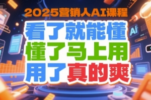 废话老洪的2025营销人AI课程，看了就能懂，懂了马上用，用了真的爽