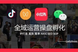 Ladyboss全域运营操盘孵化IP打造，高效 简单 AIGC SEO SOP