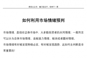 睿见视界镰刀狙击手如何利用市场情绪预判+MACD指标的简化与升级 2PDF文章