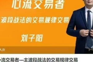 刘子阳心流交易者－－-主波段战法的交易规律交易期货课程