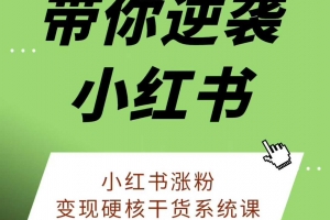 老夏带你逆袭小红书 小红书涨粉+变现硬核干货系统课