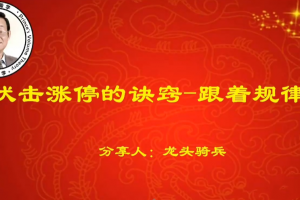 量学云讲堂单晓禹2025龙头骑兵第31期课程系统课+收评