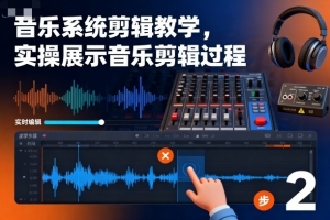 影像社音乐系统剪辑教学，实操展示音乐剪辑过程