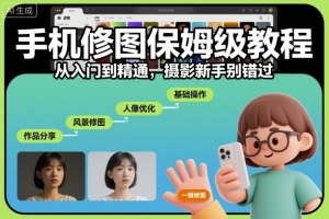 手机修图保姆级教程，从入门到精通，摄影新手别错过