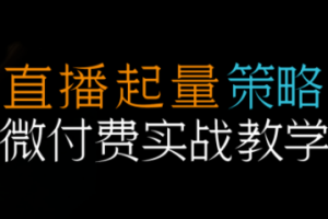半野老师视频号直播带货起量与微付费实战教学，新手到进阶全流程