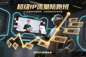 阿昱老师超级IP流量陪跑班，大V流量密码倾囊相授，可直接落地的实操步骤