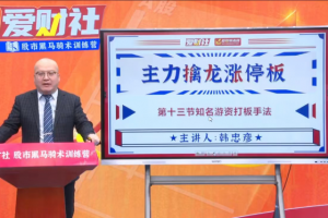 爱财社韩忠彦《主力擒龙涨停板》