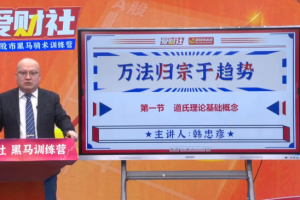 爱财社韩忠彦《万法归宗于趋势》系统课