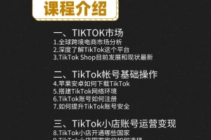 梨子姐姐TikTokShop基础小白课程 TikTok新手都要懂的课程