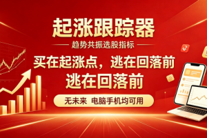 【起涨跟踪器】趋势共振选股指标：买在起涨点，逃在回落前无未来电脑手机均可用