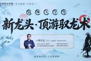 钱坤小满新龙头顶游驭龙术顶游操盘术拓维课 系统课+小班课+指标资料